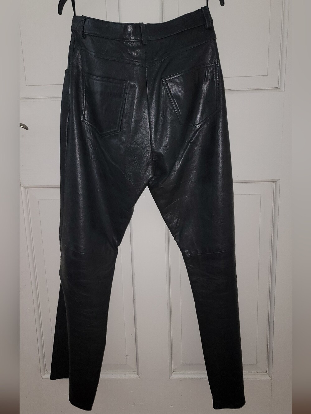 Adler Soft Black Leather Pants Size 8 - Picture 3 of 9